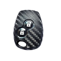 Étui de clé de voiture en fibre de carbone, 2/3/4 boutons, housse de clé de voiture en silicone pour Renault Megane Talisman Espace Koleos