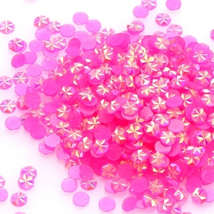 Strass en résine scintillante à dos plat, perles rondes, coupe parfaite, couleur pêche clair AB, pour l'art des ongles et les loisirs créatifs en Pologne - Product Image 4