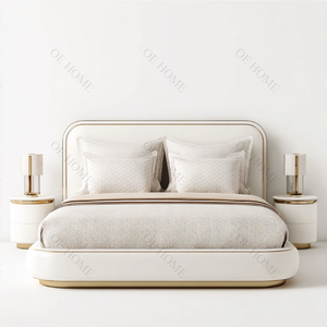 Minimalismo moderno Muebles de dormitorio de alta calidad Cama suave de cuero Marco de cama de madera maciza Cama doble tamaño King - Product Image 6