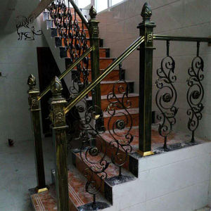 Escalera de Caracol moderna BLVE Barandilla de hierro forjado Terraza exterior Barandilla de escalera francesa Rieles de valla de hierro fundido - Product Image 6