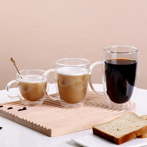 <span class=keywords><strong>Mug</strong></span> à Café Transparent en Verre à Double Paroi avec Poignée, Design Moderne Résistant à la Chaleur pour Thé et Boissons Chaudes, Lavable à la Main pour Usage Domestique - Product Image 6