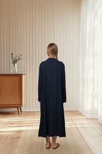 Robe longue décontractée en lin et coton à manches courtes pour femme, coupe ample, éco-responsable, style A-line, grandes tailles - Product Image 5