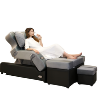 Fauteuil de massage et de réflexologie multifonctionnel inclinable avec accoudoirs et ouverture faciale pour salon de manucure
