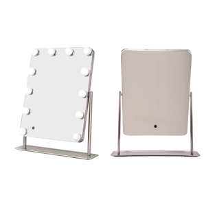 Dimmable Tri màu LED Magnifying gương mỹ phẩm với bề mặt lớn có thể sạc lại HD Vanity gương cho trang điểm - Product Image 5