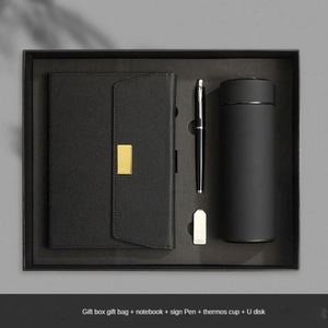 Set de Cuaderno A5 de Lujo, Tapa Dura de PU, Acero Inoxidable, Diario de Negocios, Bolígrafo, Taza, Caja de Regalo, Graduación, Promoción, Logotipo Personalizado, Exquisito - Product Image 3