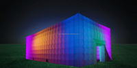 Divertissement populaire 20x20 Disco Light grand avec lumière LED tente dôme de discothèque gonflable Igloo personnalisée pour la fête