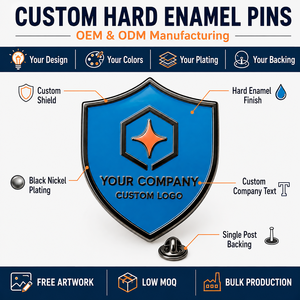 Pin Metálico Personalizado con Escudo Corporativo, Esmalte Duro, Grabado, Impresión, Aleación de Zinc Galvanizado, Regalo Empresarial, Diseño Moderno - Product Image 4