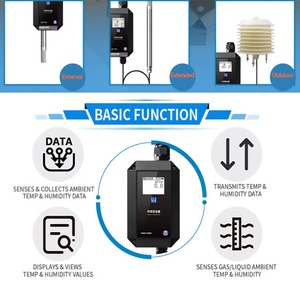 Alta precisione ± 0.2 ℃ ± 2% RH LoRa/IP67 19000mAh trasmettitore di umidità di temperatura per l'automazione degli edifici HVAC - Product Image 4