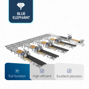 Línea de conexión de procesamiento de molde de panel de puerta de alta eficiencia, línea de producción inteligente de muebles de fábrica para armario de puerta