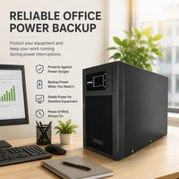 Alimentation UPS Interactive 5KVA, Système d'Alimentation Ininterrompue à Onde Sinusoïdale Pure 5000VA pour Serveur, TPV, IT