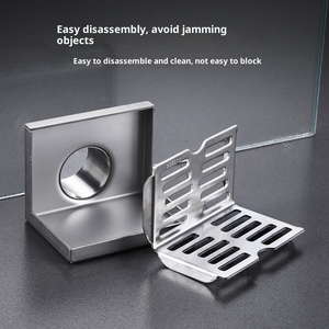 Sifone a pavimento a L in acciaio inossidabile a parete spessa <span class=keywords><strong>per</strong></span> esterni, terrazze e balconi, angolare, stile americano, elettroplaccato - Product Image 1