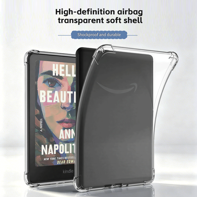 Shockproof Transparent 7 Inch E-reader Case TPU Back Cover for Kindle11th 2022 2024 K6 Lightweight E-Book Reader Case
