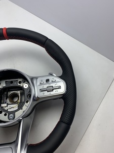Volante Sportivo Personalizzabile in Pelle e Fibra di Carbonio per <span class=keywords><strong>Mercedes</strong></span> <span class=keywords><strong>C205</strong></span> E W463 X117 W177 Classe A Classe E45 X253 AMG C43 - Product Image 6