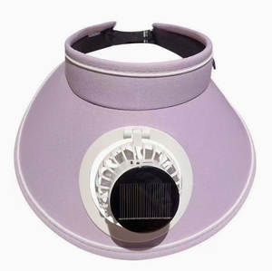 Sombrero de Verano con Ventilador <span class=keywords><strong>Solar</strong></span> de PVC a Rayas para Bebés, Protección <span class=keywords><strong>Solar</strong></span>, Parte Superior Abierta, Autocargable, Protección UV, Sombrero para Viajes y Actividades al Aire Libre - Product Image 3