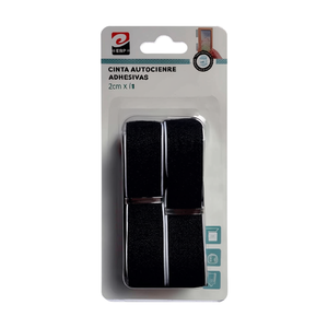 Sangle auto-agrippante adhésive Erpsl 2 cm x 1 m noire pour usage bureautique - Product Image 1