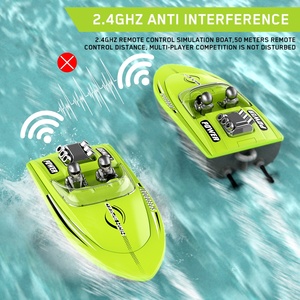 High Speed Green RC Speedboat With 2 Figures Electric <b>Remote</b> <b>Control</b> Ready-To-Go Indoor Outdoor Toy For Ages 8-13 - Product Image 4