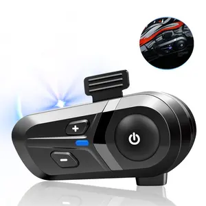 1/2x Music Interphone Bluetooth 5.3 Motorcycle Helmet Intercom Headset  Waterproof 300m Intercomunicador Speaker Earphone - AliExpress