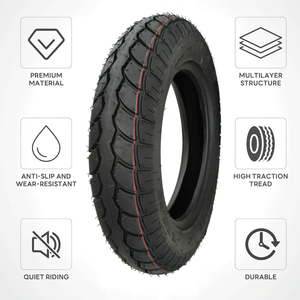 Pneu <span class=keywords><strong>de</strong></span> moto personnalisé en usine 350-10 T57 à base <span class=keywords><strong>de</strong></span> <span class=keywords><strong>silice</strong></span>, 8 plis, à crampons, pour steppe aride, zone aride, safari, raid - Product Image 2
