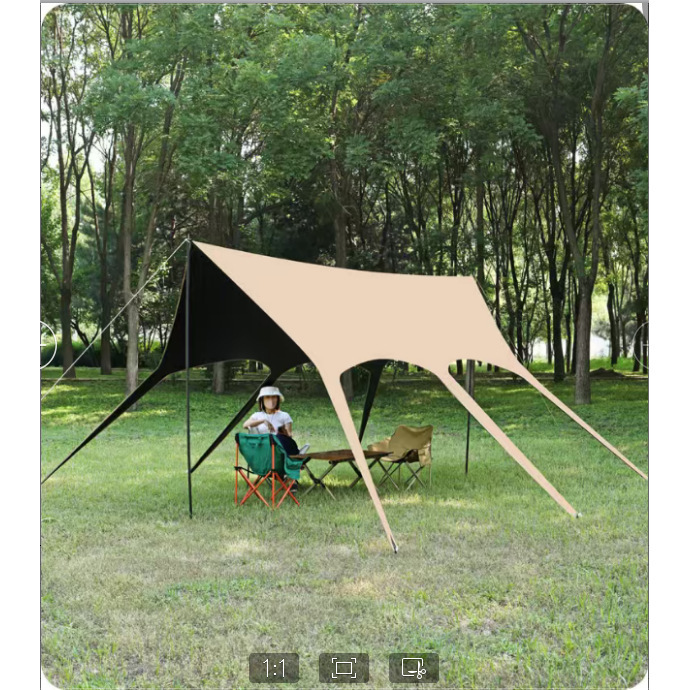 [Black Vinyl] - 3.3*4.5m Swallowtail-shaped Canopy