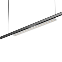 Éclairage LED sur rail asymétrique à puissance linéaire commutable, panneau lumineux moderne en aluminium pour étagères de supermarché 50W-65W, base 4 fils