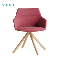 Chaise longue de loisirs moderne tissu de velours jambe en bois massif caractéristique modulaire populaire pour la maison bureau salon hôtel