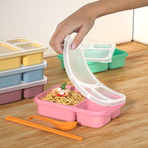 Boîte à lunch séparée, boîte à bento portable, boîte à lunch étanche, récipient alimentaire, vaisselle pour micro-ondes pour étudiants - Product Image 3