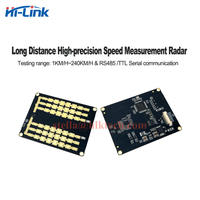 Modul Radar Umpan Balik Kecepatan Kendaraan Gelombang Milimeter 24G HLK-LD2415H Sensor Kecepatan Jarak Jauh 1KM Komunikasi Serial LD2415H