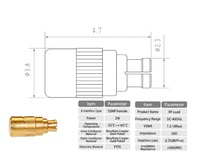 Résistance de terminaison coaxiale 2W DC-40GHz RF, faible VSWR, SSMP GPPO SMPM, femelle 50 Ohm
