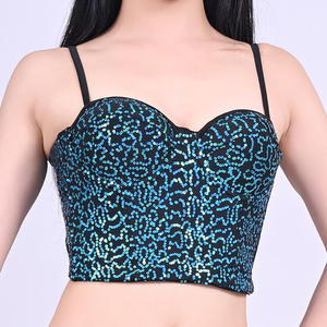 À la mode Sexy Brillant Sequin Broderie Jarretelles Hot Dance Show Performance Porter pour Discothèque Chanteur Bar Act Tops - Product Image 2