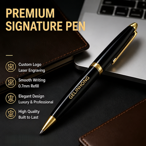 Penna <span class=keywords><strong>di</strong></span> <span class=keywords><strong>Lusso</strong></span> per Affari con Logo Personalizzato Inciso al Laser, Penna <span class=keywords><strong>a</strong></span> <span class=keywords><strong>Sfera</strong></span> in Metallo, Regalo Professionale per Dirigenti con Ricarica Fluida - Product Image 1