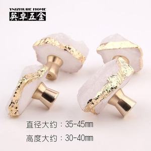 Luxury Natural White Crystal Brass <strong>Knob</strong> Furniture Hardware Drawer Cabinet <strong>Door</strong> Handle Modern Fashion Cabinet Pull Handle - Product Image 2