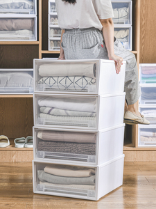 Trong Suốt Nhiệm Vụ Nặng Nề Nhựa Lưu Trữ Hộp Stackable Giày Và Quần Áo Ngăn Kéo Loại <span class=keywords><strong>Container</strong></span> Cho Phòng Tắm Và Phòng Khách Sử Dụng - Product Image 6