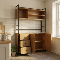 Meuble de cuisine en bois pratique pour un usage quotidien, rechargeable et facile à nettoyer, avec tiroirs