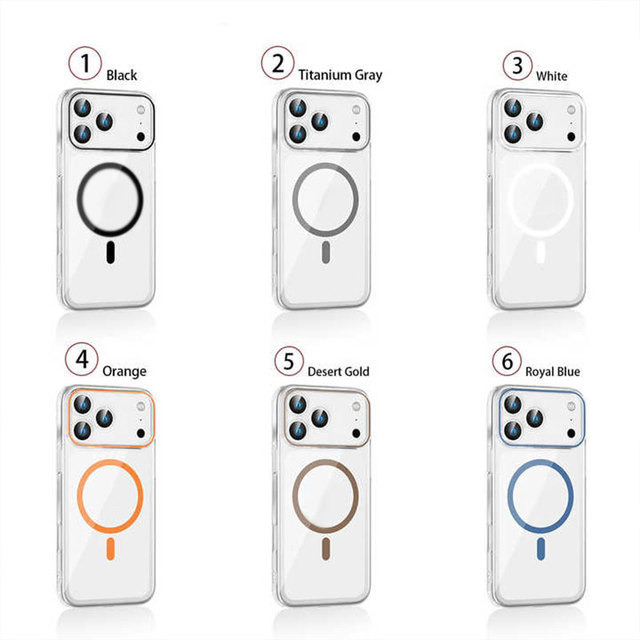 Transparent Non Yellowing Magnetic Wireless Charging Compatible Phone Case for iPhone 17 Air 17 Pro Max 16 15 14 13 12