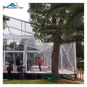 야외 방수 투명 PVC 알루미늄 프레임 지붕 탑 파티 텐트 큐브 웨딩 클리어 이벤트 결혼식 천막 천막