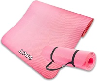 Esterilla de Yoga NBR de 10/12/15MM de espesor, esterilla de ejercicio físico de alta densidad, esterilla de Yoga antideslizante antidesgarro para entrenamiento con correa