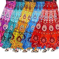 Saia boho indiana gypsy de mandala maxi, boêmia, hippie, algodão, floral, saia longa para mulheres