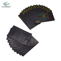 Cartes à jouer en plastique PVC avec logo personnalisé en feuille d'or, jeu de poker, vente en gros, usine