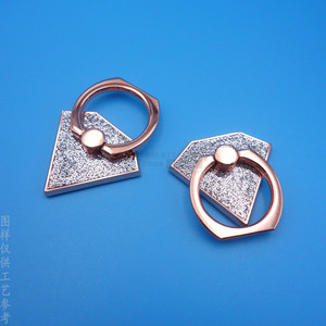 Custom Metal Ring Holder Zinc Alloy Glitter Epoxy Resin Adhesive Desk Phone <b>Stand</b> - Product Image 2
