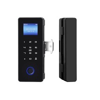 Serrure de porte KROVI Wi-Fi en alliage d'aluminium économique avec stockage cloud, contrôle par carte/empreinte digitale/mot de passe/application (application Tuya) – Grade C