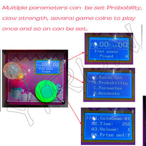 Mini máquina de grúa de garra al por mayor de fábrica, <span class=keywords><strong>juego</strong></span> de arcade de caramelo que funciona con monedas en inglés, juguete barato de aleación de Zinc y Metal para Malasia - Product Image 3