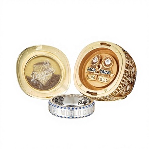 Pré-vente : Bagues de championnat personnalisées 2026 des Dodgers de Los Angeles, bijoux unisexes en alliage de zinc plaqué <span class=keywords><strong>or</strong></span>, cadeaux pour les fans - Product Image 3