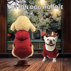 Alta Qualidade Algodão <span class=keywords><strong>Pet</strong></span> Hoodie Plain Solid Design Sustentável Inverno Verão Vestuário Disponível Pequeno XXL-Atacado para Gatos Cães - Product Image 2
