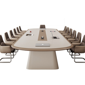 2025 mới thiết kế hiện đại sang trọng phong cách hình bầu dục bằng gỗ rộng rãi Bàn hội nghị cho nhiều người các cuộc họp và đàm phán - Product Image 5