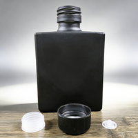 Flacon de parfum carré noir de 150 ml au design simple et élégant, portable, haute étanchéité, pour parfum et huile essentielle