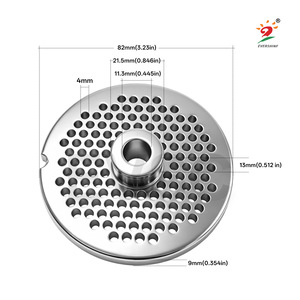 Disque de broyeur à viande en acier inoxydable Evsc, 82 mm, trou central de 11,3 mm, accessoire de broyage pour robot culinaire - Product Image 1