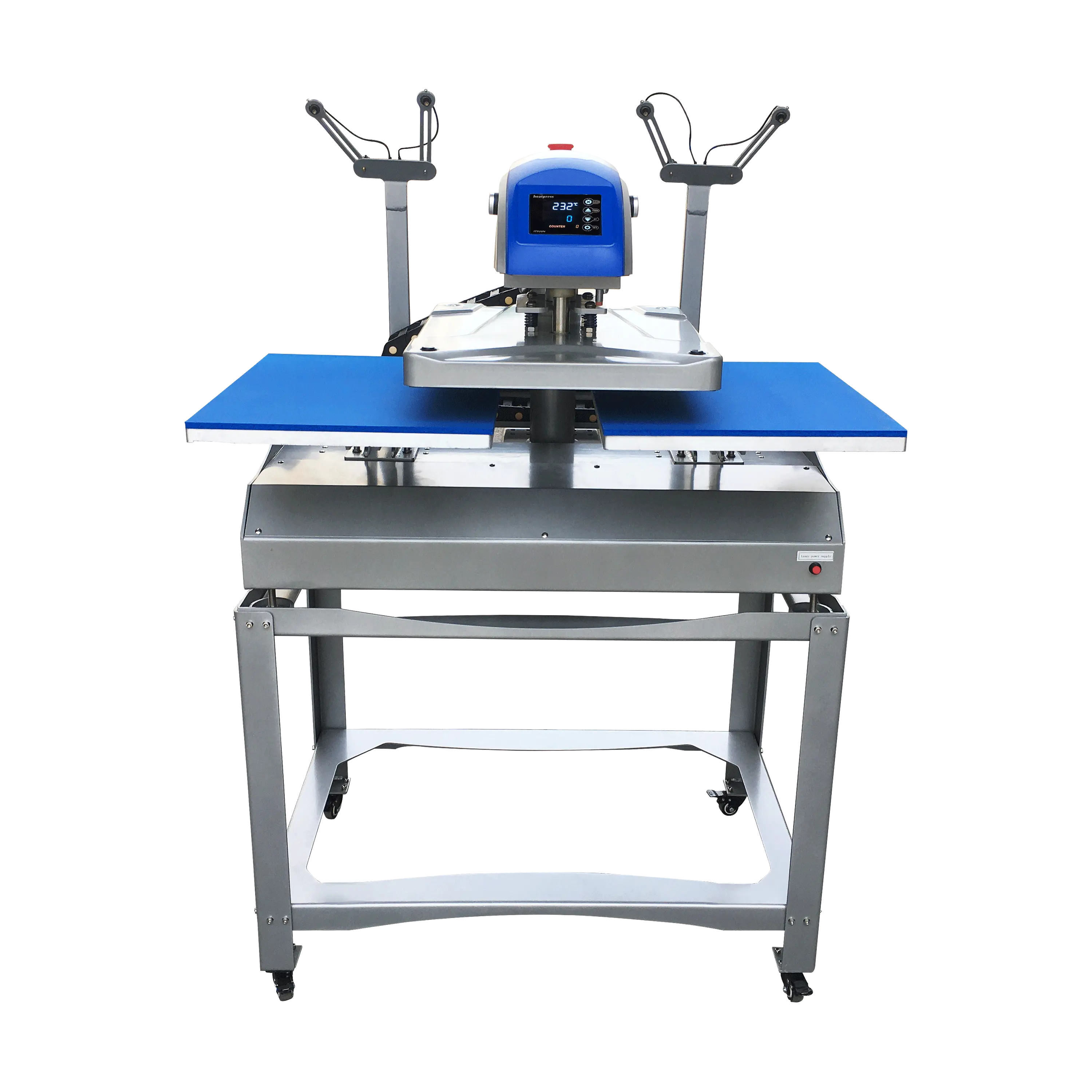 Hot sell electric automatic no need air compressor double stations sublimation t-shirt heat press machine with laser locator