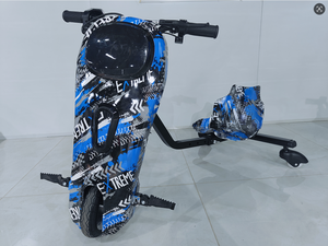 Voiture électrique à <span class=keywords><strong>drift</strong></span> à <span class=keywords><strong>360</strong></span> degrés pour enfants, auto-équilibrée, <span class=keywords><strong>3</strong></span> <span class=keywords><strong>roues</strong></span>, actionnée par manivelle, batterie lithium électronique <span class=keywords><strong>350W</strong></span> - Product Image 4