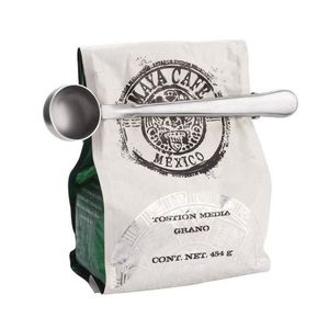 Custom Logo Coffee Scoop Clip 304 Stainless Steel <b>Measuring</b> <b>Spoon</b> Bag Sealer for Promotional Events - Product Image 3
