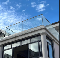 Système de balustrade en verre sans cadre moderne, profilé en U en aluminium et acier, quincaillerie de balustrade, clôture en verre de sécurité intérieure facile à installer pour appartement 1
